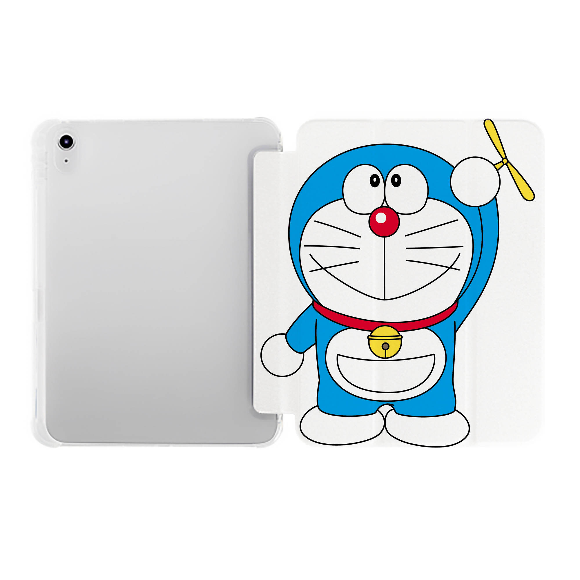 （画像用） ドラえもん Doraemon IPad ケース ペン収納付き 三つ折りスタンド PUレザー×シリコン 対応機種9.5/10.5/10.9インチ
